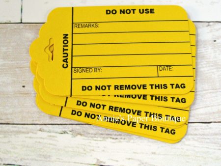 Yellow Caution Tags Discount