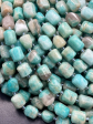 AA Natural Amazonite Gemstone Bead 9x12mm Faceted Nugget Shape, Beautiful Natural Blue Color Amazonite Gemstone Bead Online