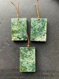 AAA Natural Ocean Jasper Druzy Gemstone Pendant 30x40mm Rectangle Shape Pendant Online now