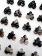 Natural Blossom Agate Hand Carved Maple Leaf Pendant 24mm Gorgeous Natural Black Brown White Color Handmade Earring Loose Bead Loose Agate Discount