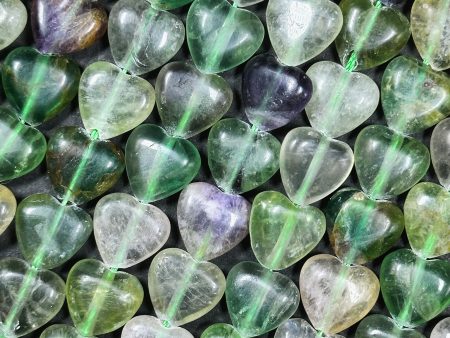 Natural Fluorite Gemstone Bead 10mm Heart Shape Bead, Beautiful Natural Green Purple Color Fluorite Bead Excellent Quality Full Strand 15.5  Online Hot Sale