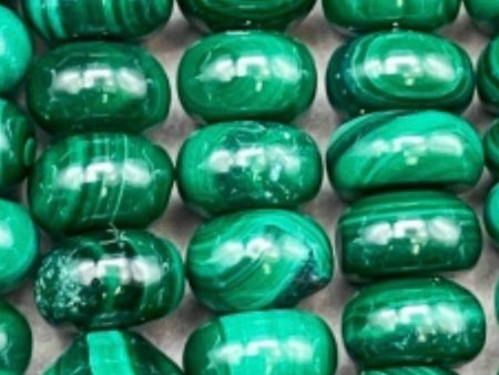 AA Natural Malachite Gemstone Bead 5x8mm Rondelle Shape, Beautiful Natural Dark Green Color Malachite Gemstone Bead, Full Strand 15.5  Online now