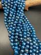 AAA Mystic Blue Jade Gemstone Bead Faceted 6mm 8mm Round Beads, Gorgeous Blue Color Jade Gemstone Beads Online Sale