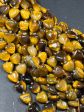 Natural Tiger Eye Gemstone Bead 10mm 14mm Heart Shape Bead, Beautiful Natural Golden Brown Color Tiger Eye, Great Quality Full Strand 15.5  Supply