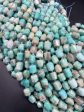 AA Natural Amazonite Gemstone Bead 9x12mm Faceted Nugget Shape, Beautiful Natural Blue Color Amazonite Gemstone Bead Online