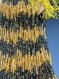 AAA Black Yellow Tourmaline Gemstone Bead Faceted 3mm 4mm Round Bead, Gorgeous Black Yellow Color Tourmaline Gemstone Beads Cheap