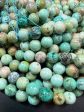 AAA Natural Peru Turquoise Gemstone Bead 8mm 10mm Round Bead, Gorgeous Natural Blue Green Color Turquoise Bead Sale