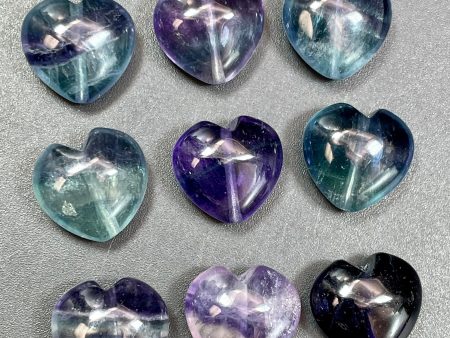 AAA Natural Fluorite Gemstone Bead 14mm Heart Shape, Gorgeous Natural Purple Green Color Fluorite Gemstone LOOSE BEAD Online