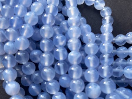 AAA Natural Blue Chalcedony Gemstone Bead 4mm 6mm 8mm 10mm 12mm Round Beads, Beautiful Natural Blue Chalcedony Gemstone Bead, Great Quality Beads Online now