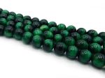 Natural Green Tiger Eye Gemstone Bead 4mm 6mm 8mm 10mm 12mm Round Beads, Gorgeous Green Color Tiger Eye Gemstone Beads, 15.5  Strand Cheap