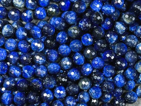 Natural Blue Tiger Eye Gemstone Bead Faceted 8mm 10mm Round Beads, Beautiful Royal Blue Color Tiger Eye Gemstone, Great Quality 15.5  Strand Online