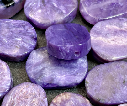 AAA Natural Charoite Gemstone Bead 13x18mm Rectangular Oval Tablet Shape, Beautiful Natural Purple Color Charoite Beads, LOOSE BEADS Online now