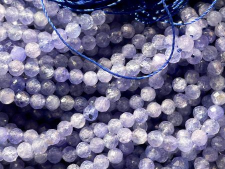 AA Natural Tanzanite Gemstone Bead Faceted 2mm 3mm 4mm 5mm Round Bead, Gorgeous Natural Blue Purple Tanzanite Gemstone Bead, Full Strand 15.5  Discount