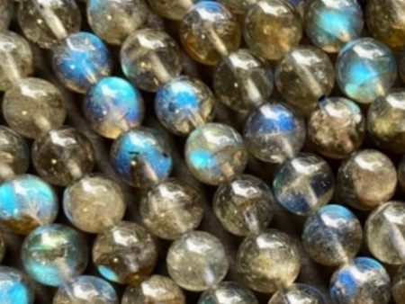 AAA Blue Flash Labradorite Gemstone Bead 4mm 6mm 8mm 10mm 12mm Round Beads, Beautiful Natural Gray Color with Blue Flash Labradorite Gemstone Bead Online Sale