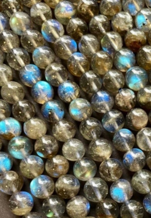 AAA Blue Flash Labradorite Gemstone Bead 4mm 6mm 8mm 10mm 12mm Round Beads, Beautiful Natural Gray Color with Blue Flash Labradorite Gemstone Bead Online Sale