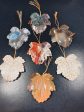 BULK! Hand Carved Natural Gemstone Pendants, Natural Fossil Coral Ocean Jasper Tiger Eye Flower Blossom Agate and More! 6 Pendants BULK Online Sale