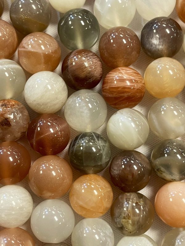 AAA Beautiful Natural Moonstone Gemstone Bead 6mm 8mm 10mm 12mm Round Beads, Gorgeous Natural Multicolor Multi Moonstone Gemstone Beads Hot on Sale