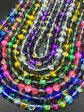 BULK! Beautiful Mermaid Glass Beads Smooth 6mm 8mm 10mm Round Beads, Mixed Multicolor Beads with Rainbow Flashes, High Quality Full Strands! Online