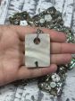 Natural Abalone Shell Pendant Charm, Beautiful Rainbow Abalone Rectangle Shape Pendant with Floral Flower Design for Jewelry Making (1pc) Hot on Sale