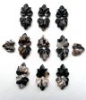 Natural Blossom Agate Hand Carved Maple Leaf Pendant 24mm Gorgeous Natural Black Brown White Color Handmade Earring Loose Bead Loose Agate Discount