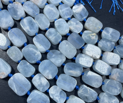 Natural Aquamarine Gemstone Bead 10x15mm Rectangle Tablet Shape, Beautiful Natural Aqua Blue Color Aquamarine, Full Strand 15.5  Online Hot Sale