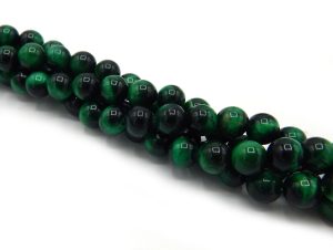 Natural Green Tiger Eye Gemstone Bead 4mm 6mm 8mm 10mm 12mm Round Beads, Gorgeous Green Color Tiger Eye Gemstone Beads, 15.5  Strand Cheap