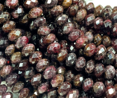 AA Natural Red Garnet Gemstone Bead Faceted 4x7mm Rondelle Shape, Beautiful Natural Dark Red Color Garnet Bead, Full Strand 15.5  Online Sale